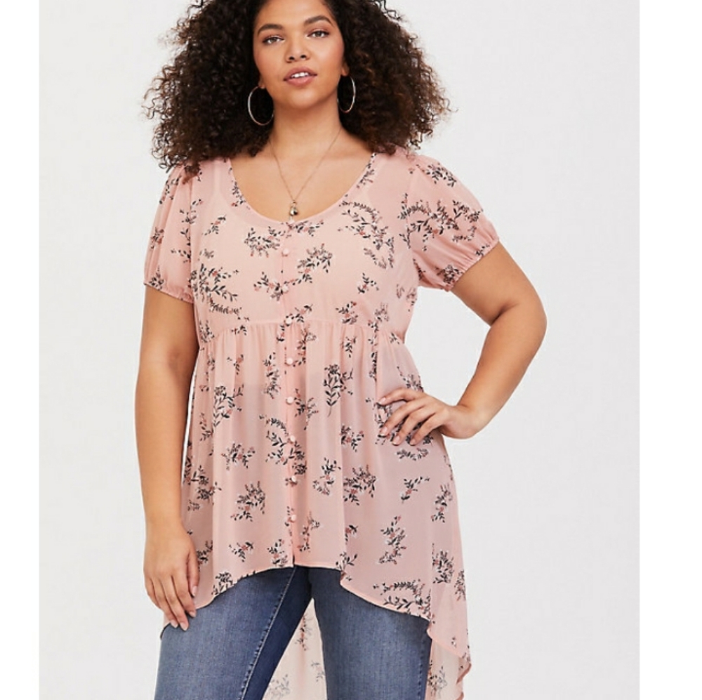Torrid Pink Floral Top